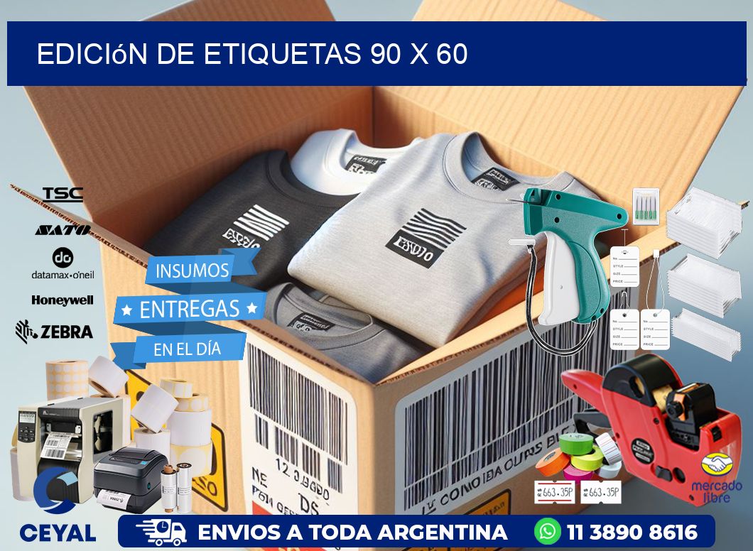 Edición de etiquetas 90 x 60