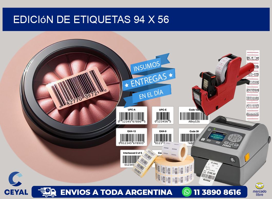 Edición de etiquetas 94 x 56