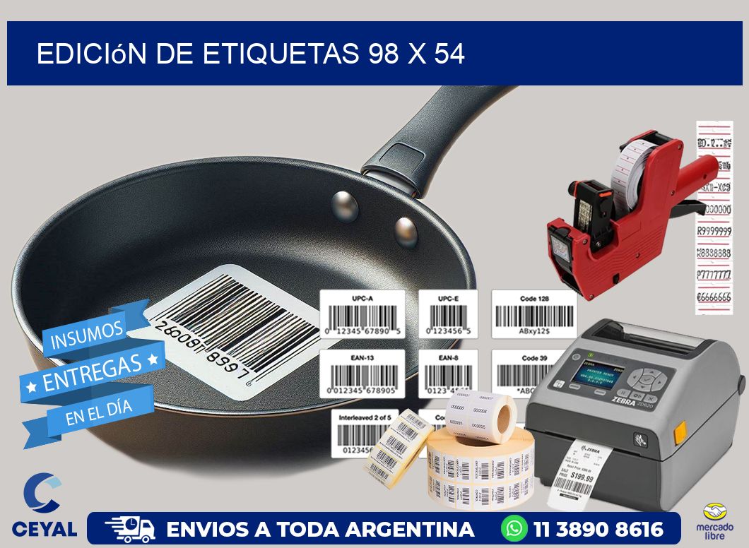 Edición de etiquetas 98 x 54