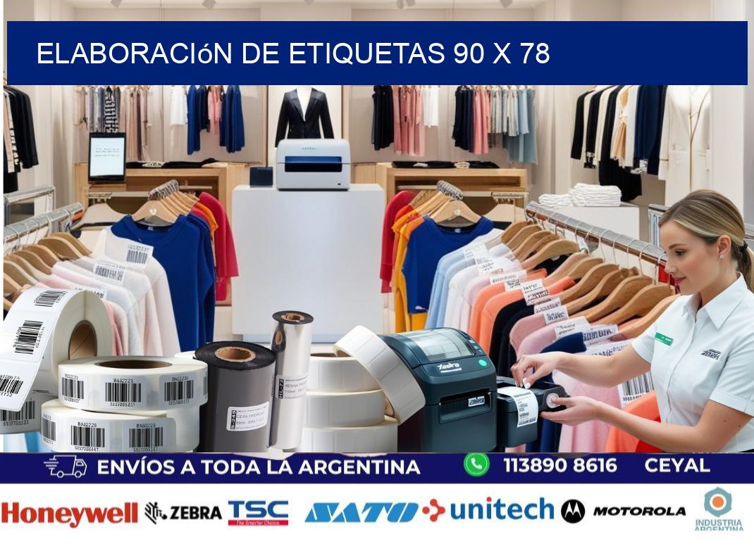 Elaboración de etiquetas 90 x 78