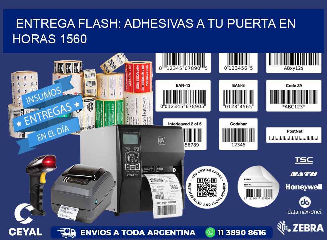 Entrega Flash: Adhesivas A Tu Puerta en Horas 1560