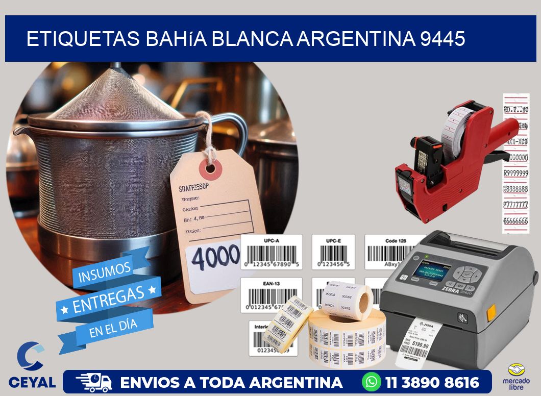 Etiquetas Bahía Blanca Argentina 9445