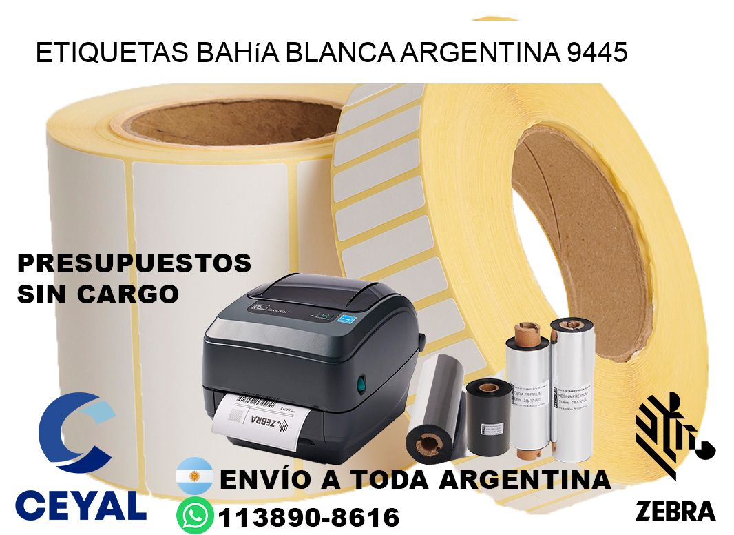 Etiquetas Bahía Blanca Argentina 9445