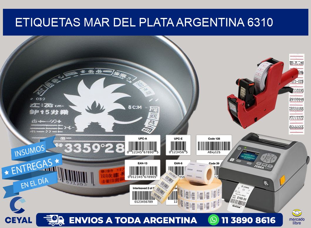 Etiquetas Mar del Plata Argentina 6310