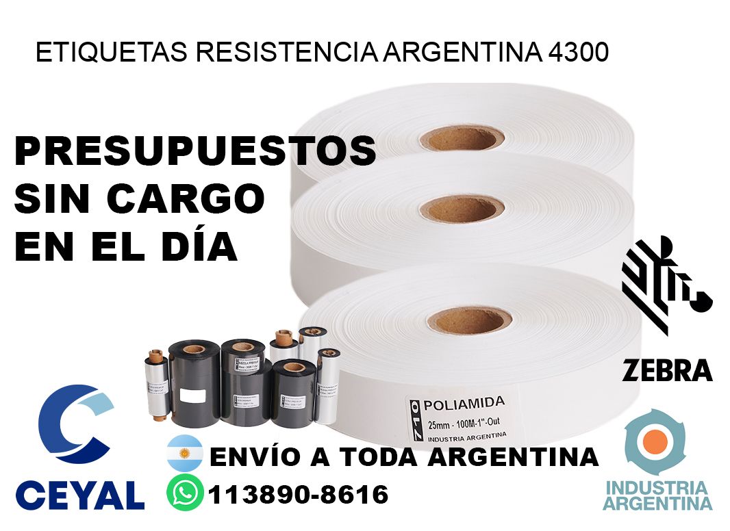 Etiquetas Resistencia Argentina 4300