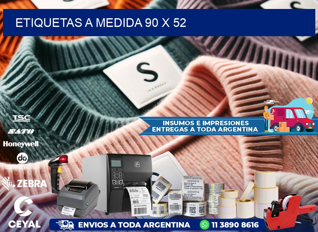Etiquetas a medida 90 x 52