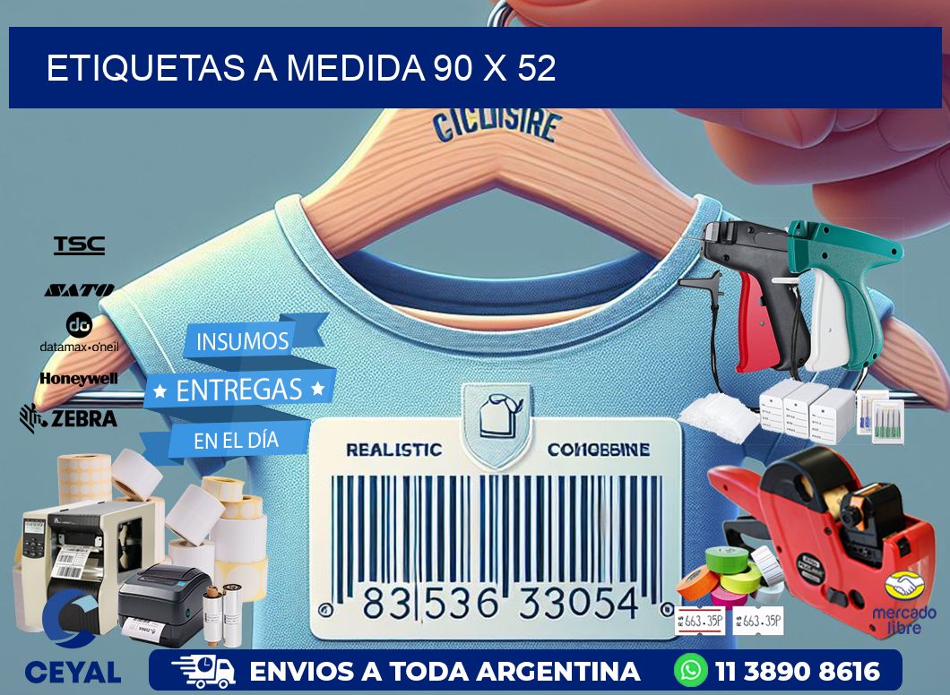 Etiquetas a medida 90 x 52