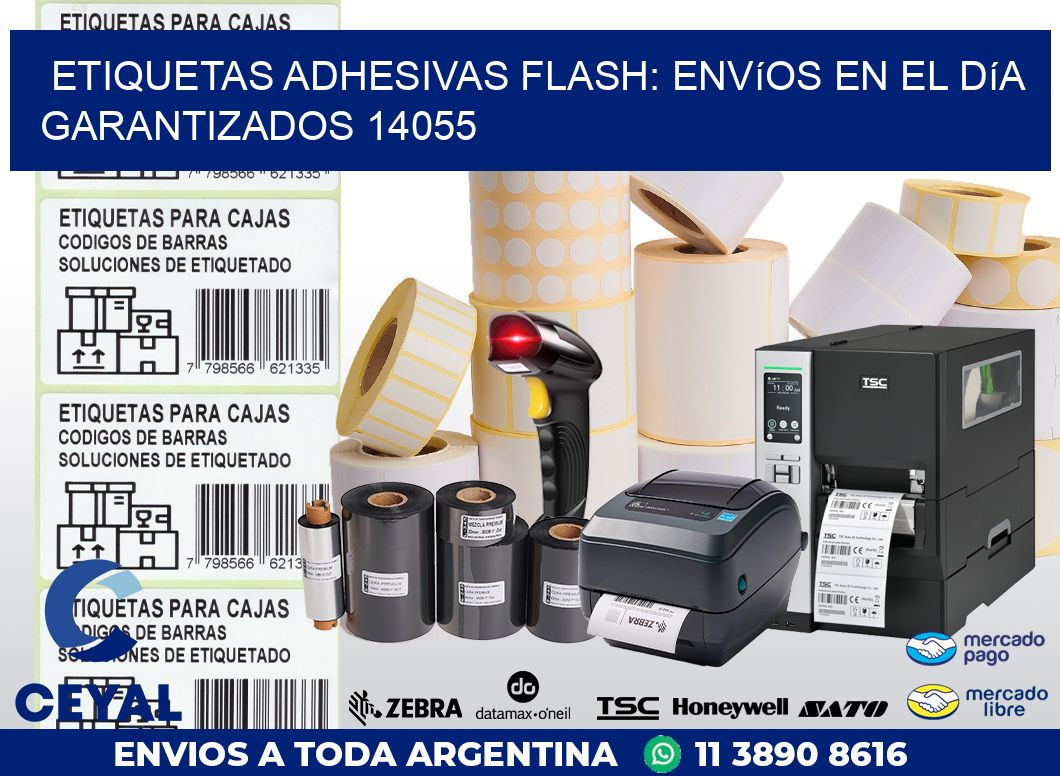 Etiquetas adhesivas Flash: Envíos en el Día Garantizados 14055