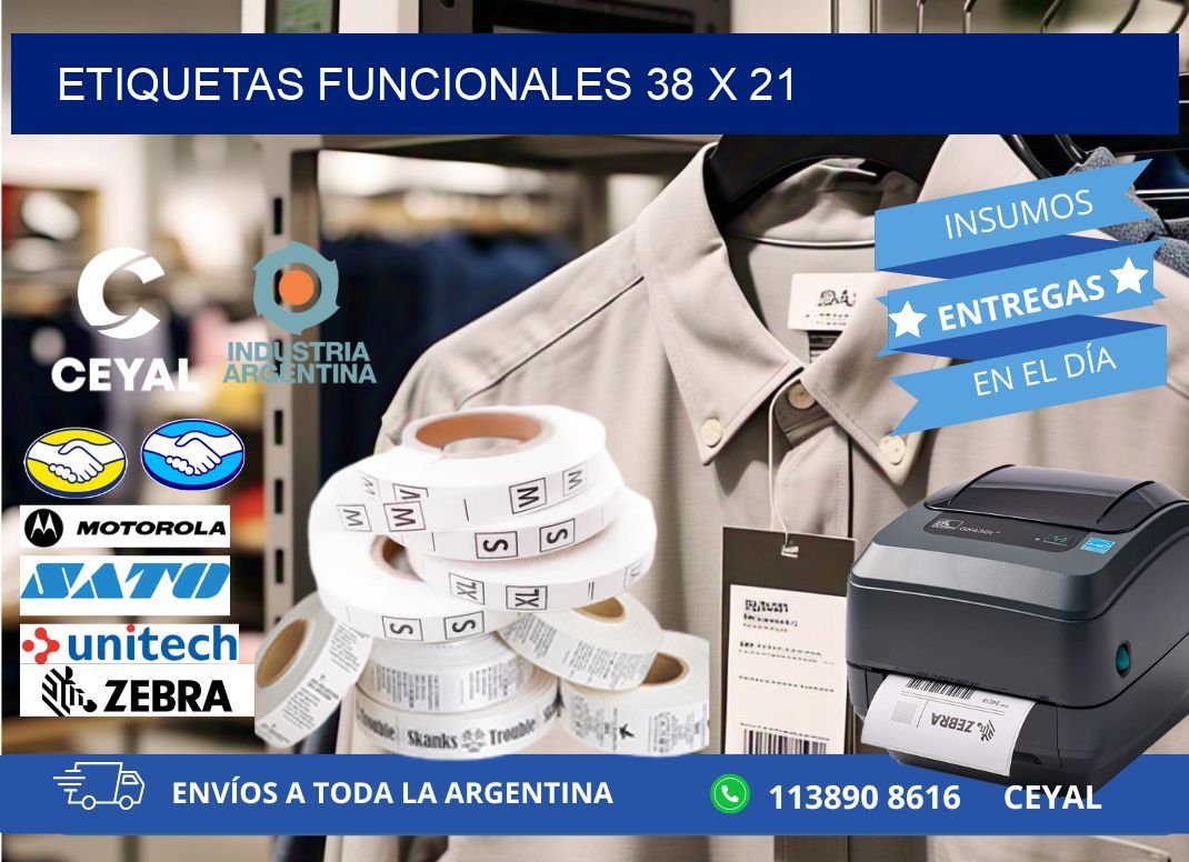 Etiquetas funcionales 38 x 21
