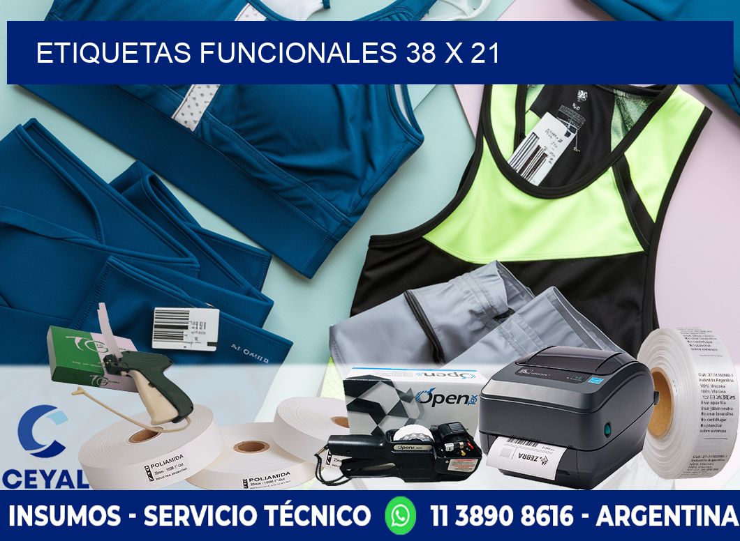 Etiquetas funcionales 38 x 21