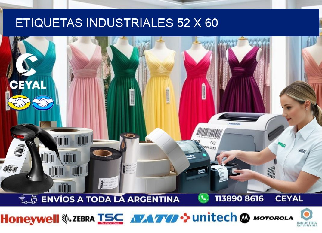Etiquetas industriales 52 x 60