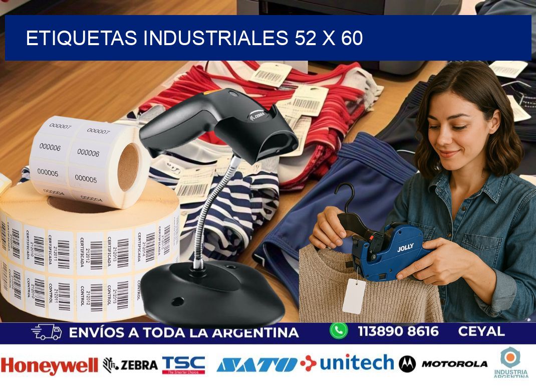 Etiquetas industriales 52 x 60