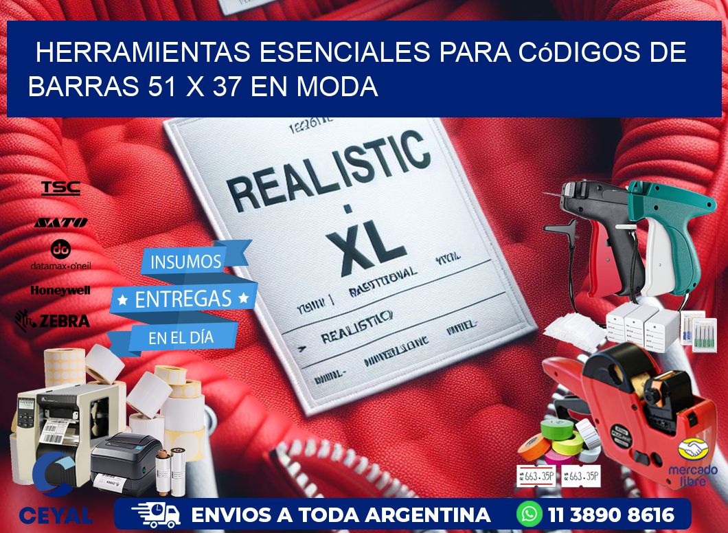 Herramientas Esenciales para Códigos de Barras 51 x 37 en Moda
