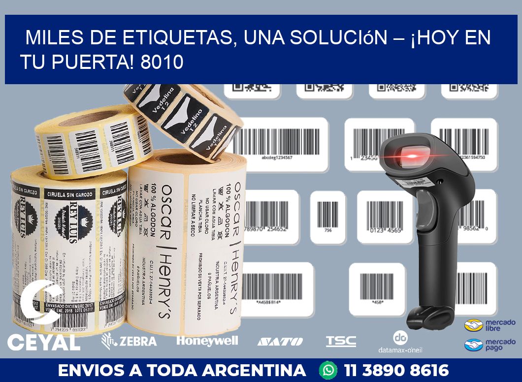 Miles de Etiquetas, Una Solución – ¡Hoy en tu Puerta! 8010