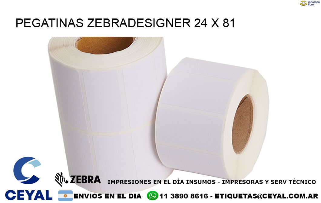 PEGATINAS zebradesigner 24 x 81