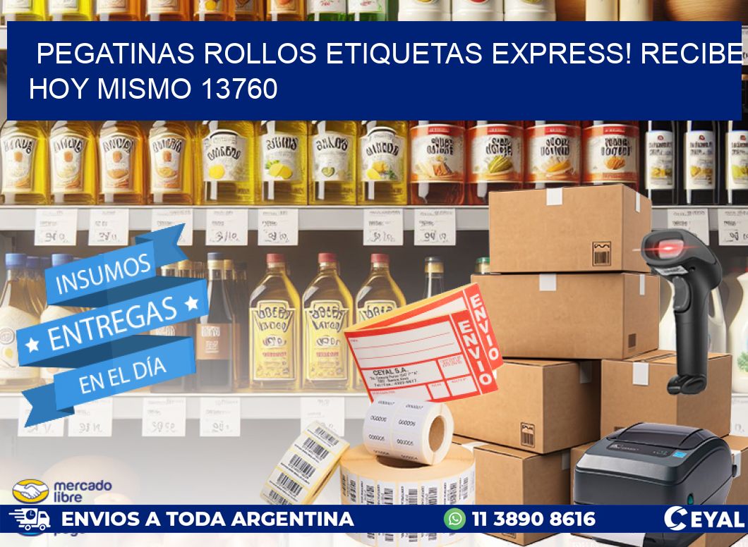 Pegatinas rollos etiquetas Express! Recibe Hoy Mismo 13760