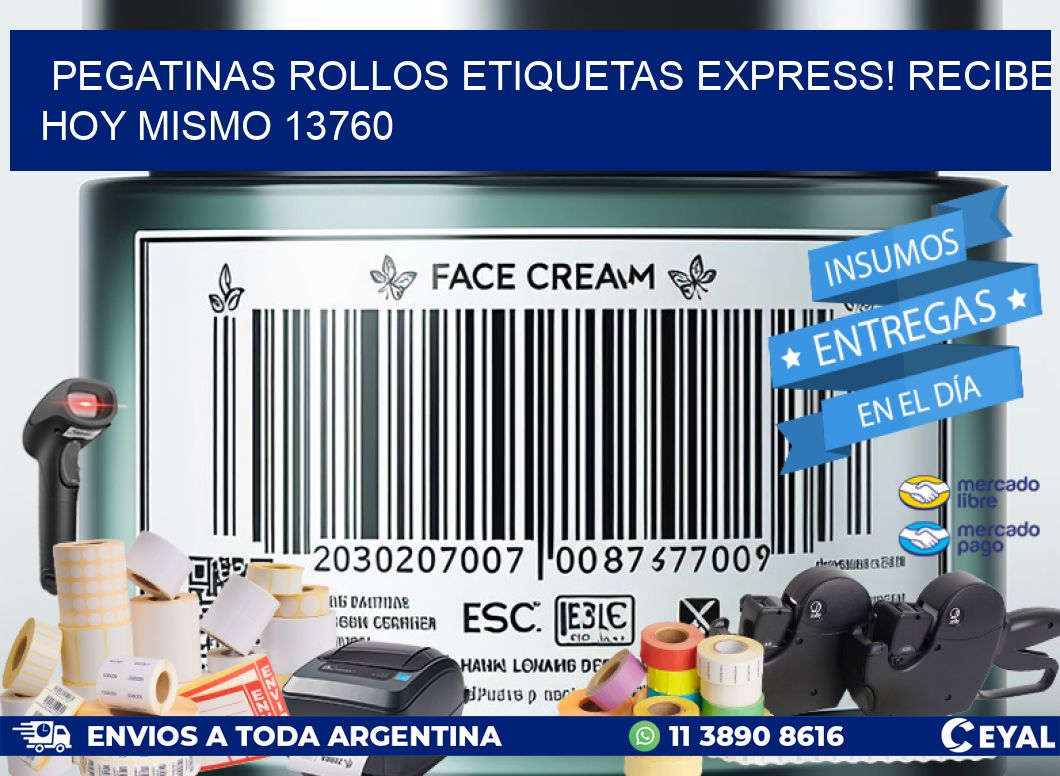 Pegatinas rollos etiquetas Express! Recibe Hoy Mismo 13760