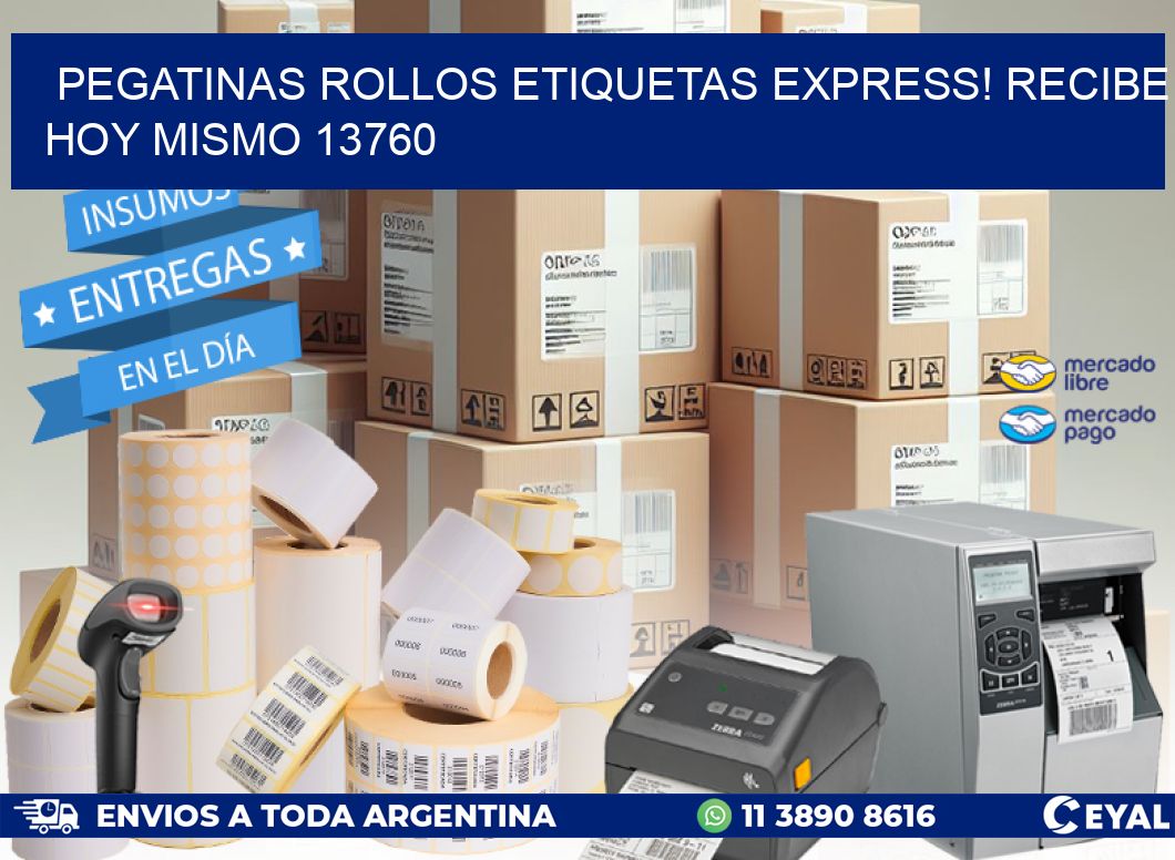 Pegatinas rollos etiquetas Express! Recibe Hoy Mismo 13760