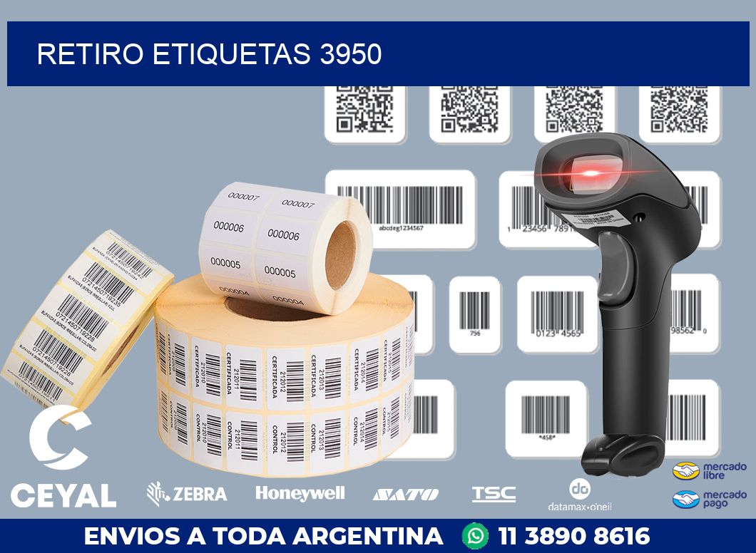Retiro etiquetas 3950