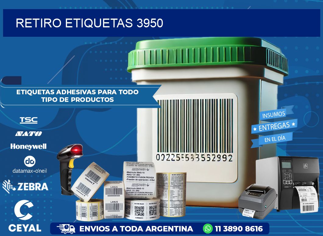 Retiro etiquetas 3950