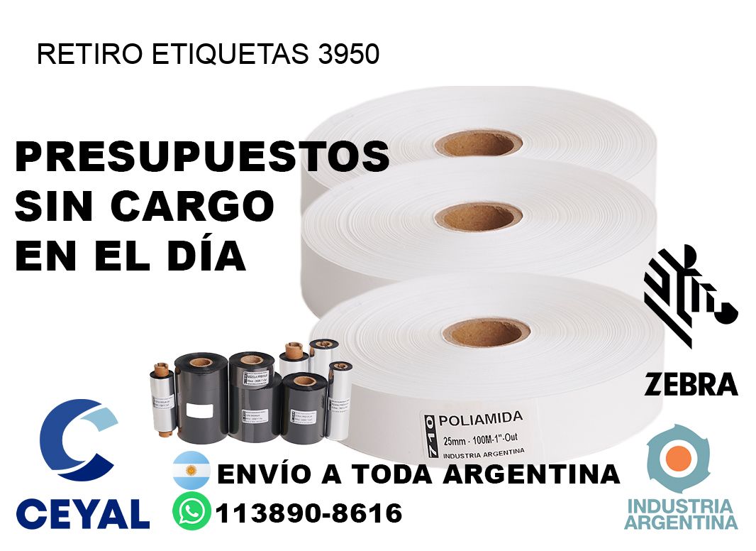 Retiro etiquetas 3950