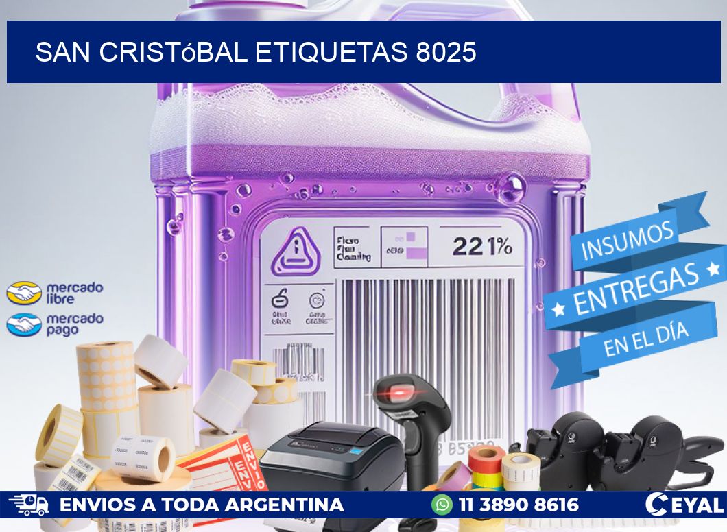 San Cristóbal etiquetas 8025