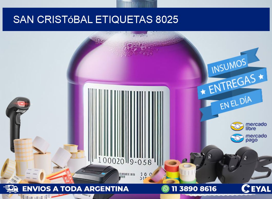 San Cristóbal etiquetas 8025