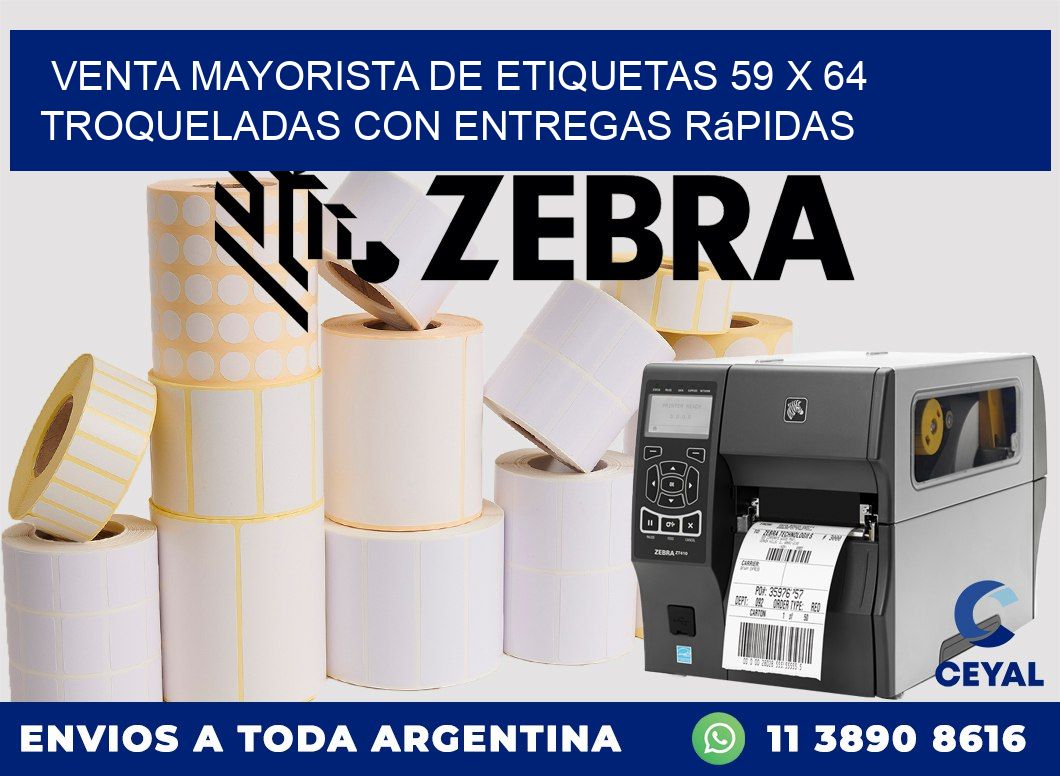Venta mayorista de etiquetas 59 x 64 troqueladas con entregas rápidas