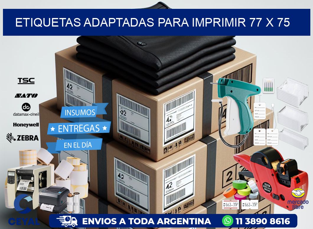 etiquetas adaptadas para imprimir 77 x 75