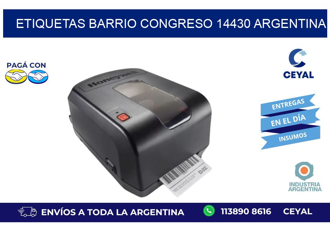etiquetas barrio congreso 14430 argentina