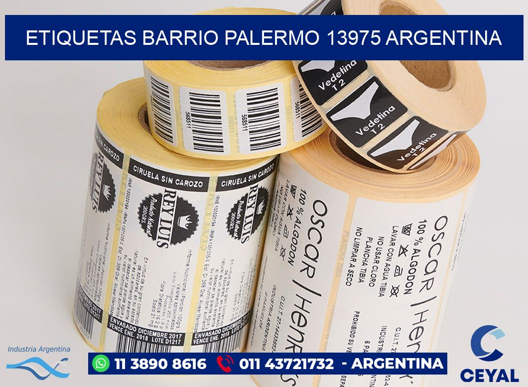 etiquetas barrio palermo 13975 argentina