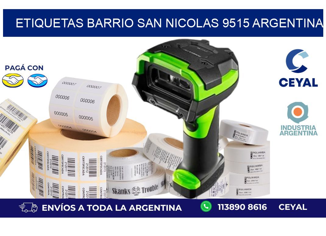 etiquetas barrio san nicolas 9515 argentina