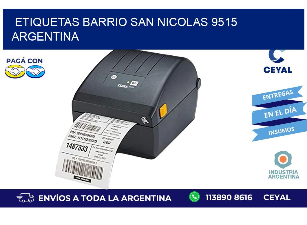 etiquetas barrio san nicolas 9515 argentina