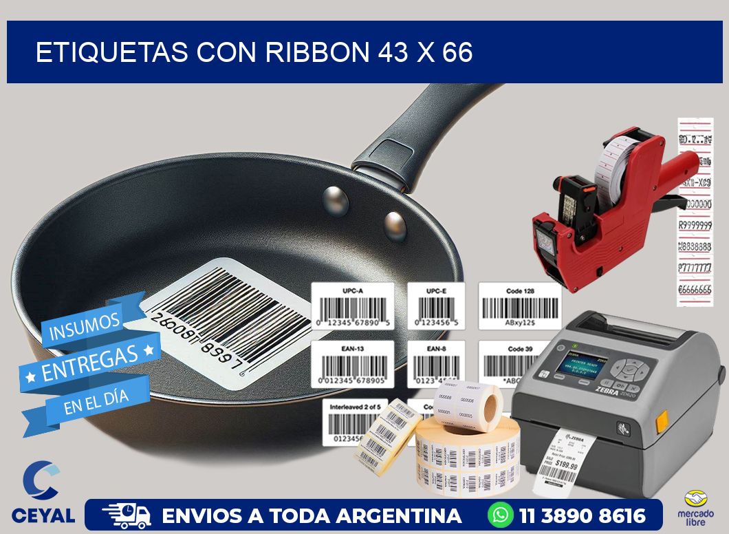 etiquetas con ribbon 43 x 66