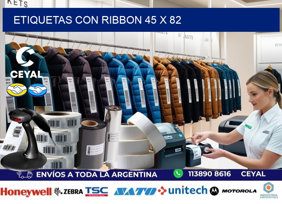 etiquetas con ribbon 45 x 82