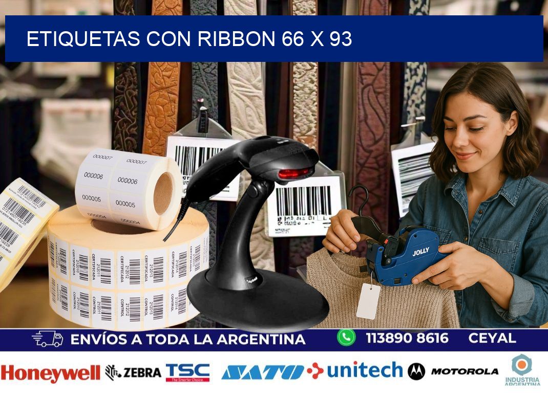 etiquetas con ribbon 66 x 93