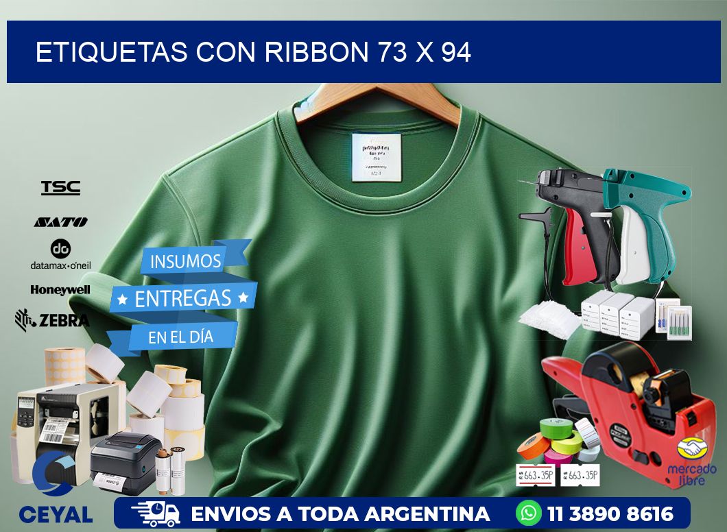 etiquetas con ribbon 73 x 94