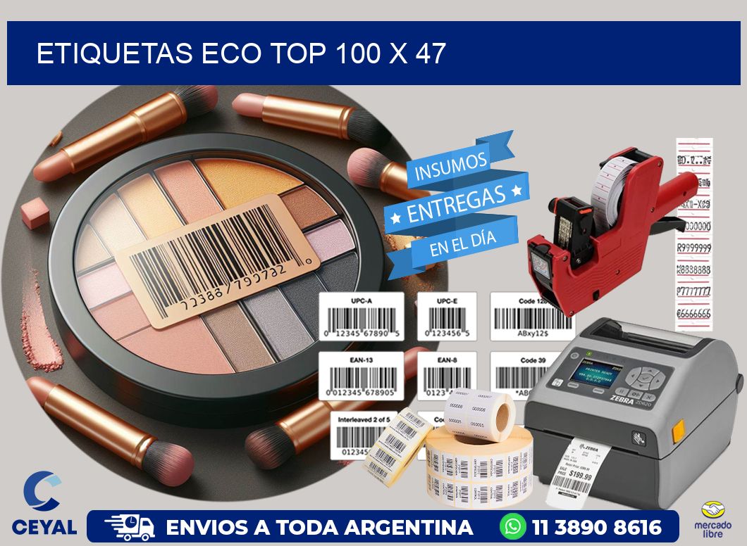 etiquetas eco top 100 x 47