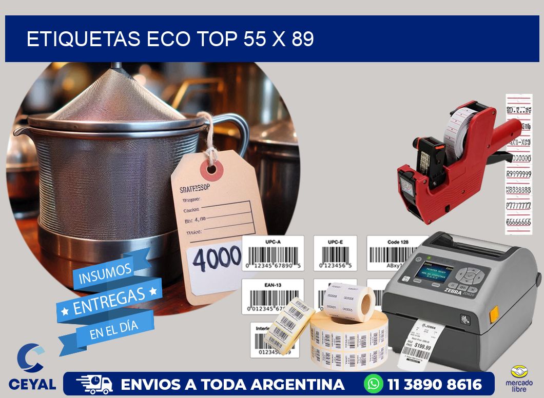 etiquetas eco top 55 x 89