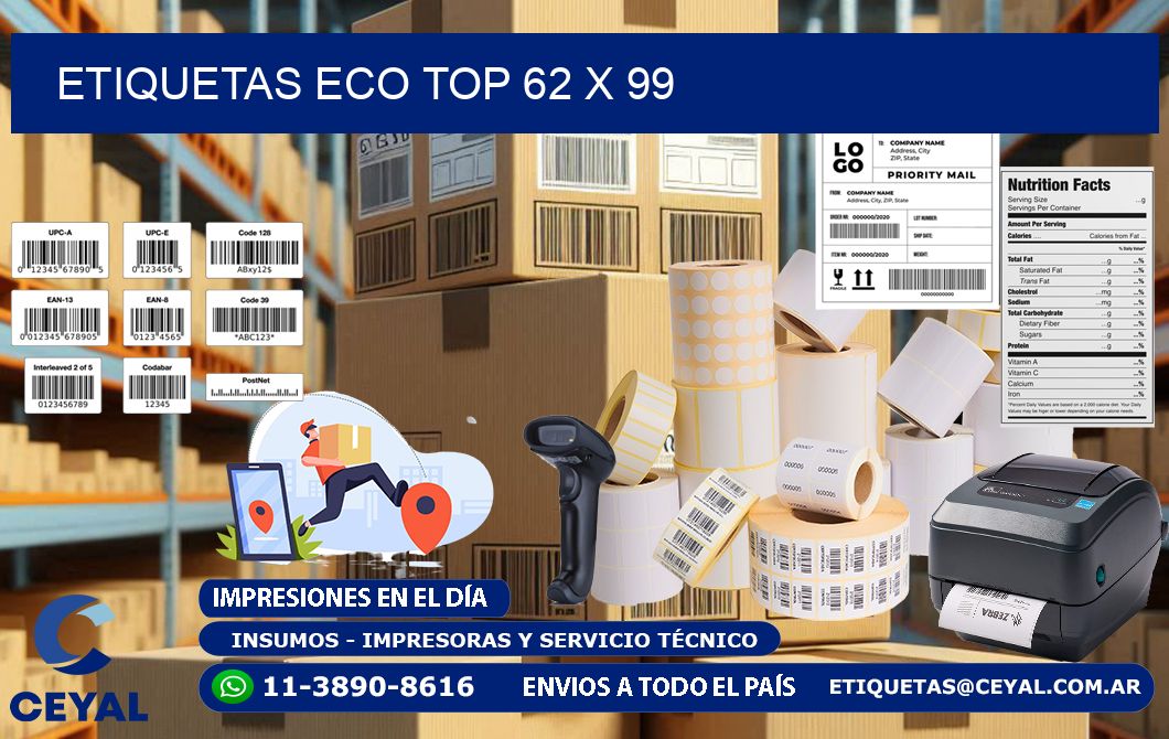 etiquetas eco top 62 x 99