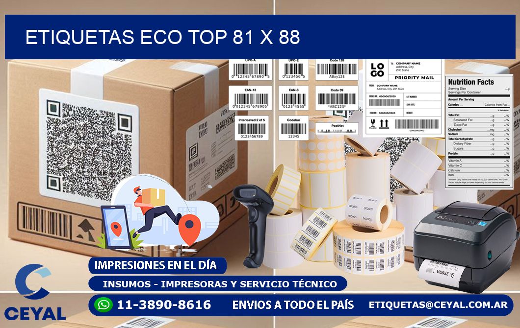 etiquetas eco top 81 x 88