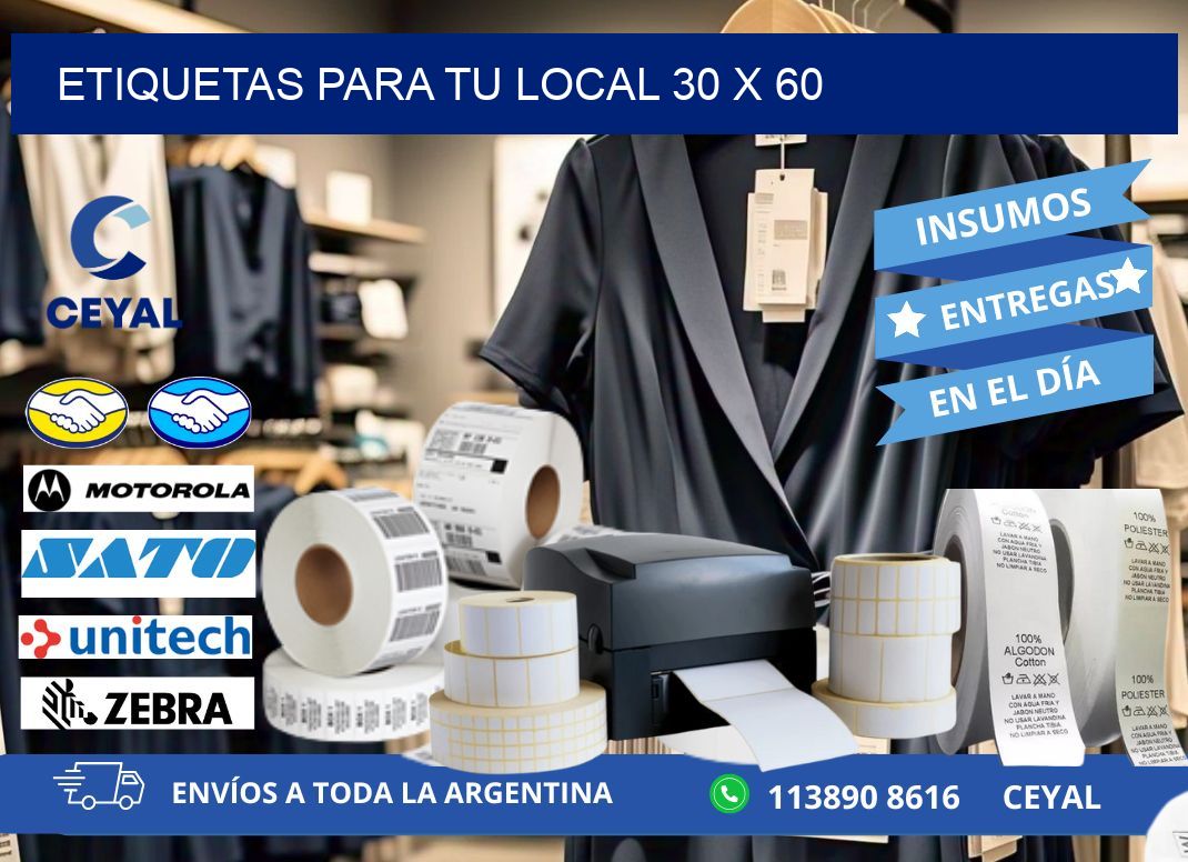 etiquetas para tu local 30 x 60