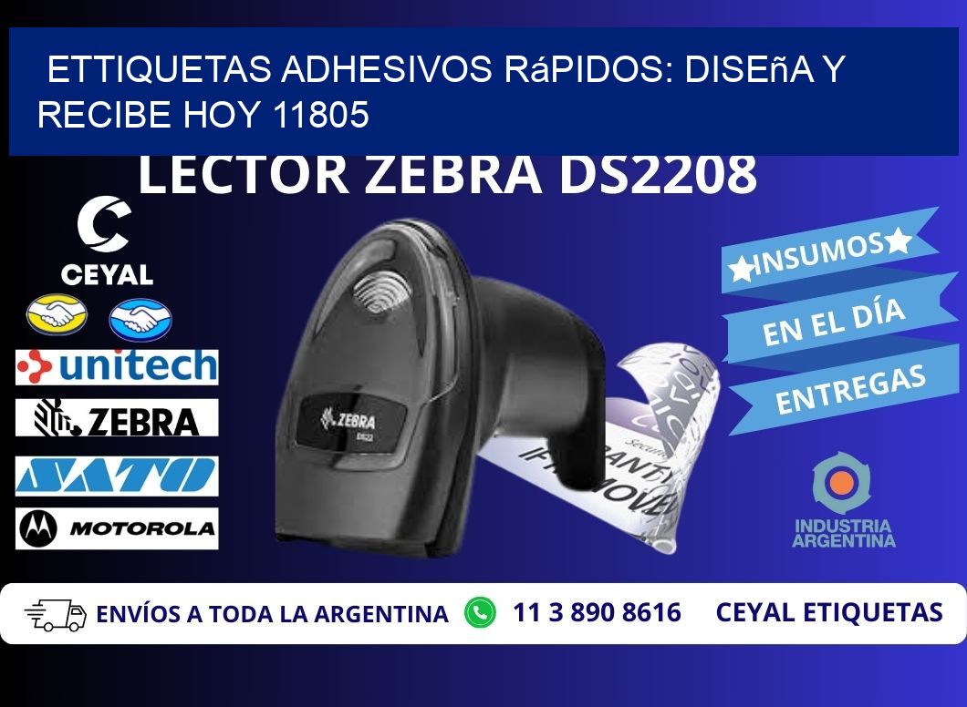 ettiquetas Adhesivos Rápidos: Diseña y Recibe Hoy 11805