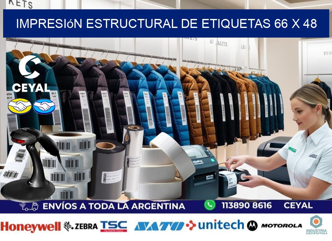 impresión estructural de etiquetas 66 x 48