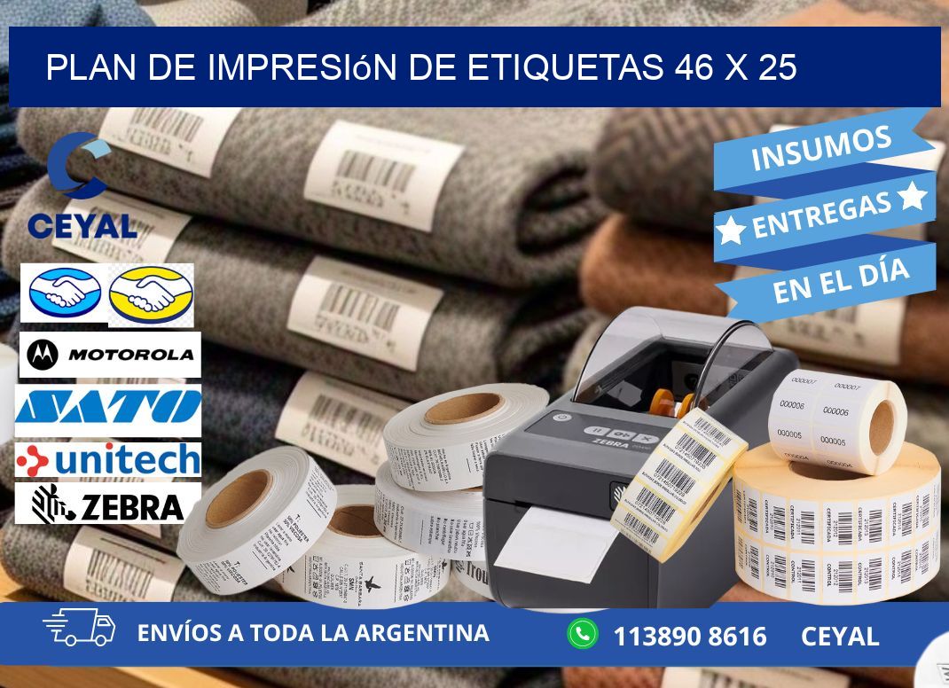 plan de impresión de etiquetas 46 x 25