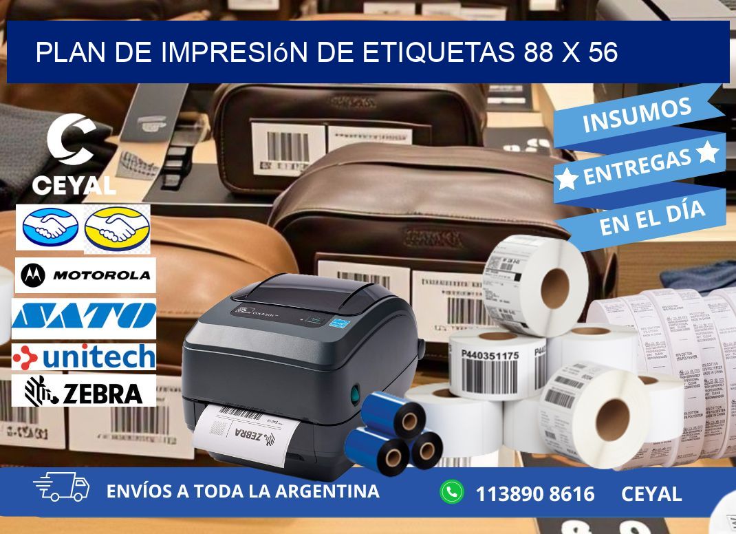 plan de impresión de etiquetas 88 x 56