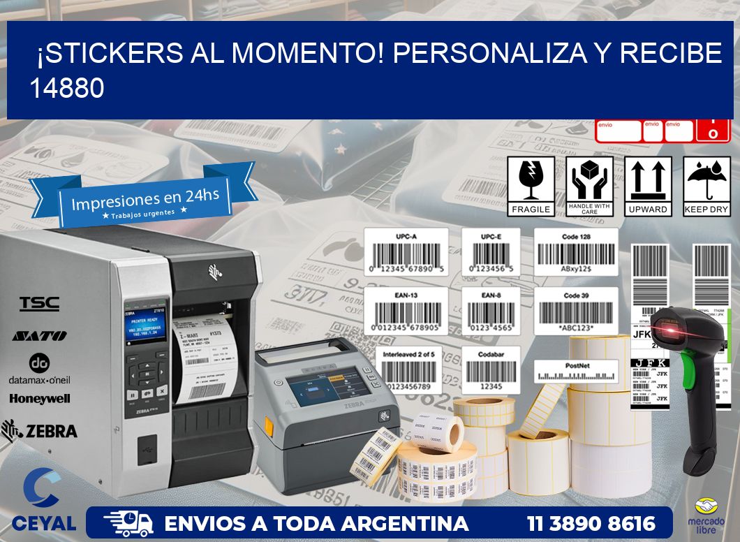 ¡Stickers al Momento! Personaliza y Recibe 14880