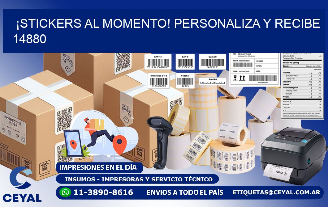 ¡Stickers al Momento! Personaliza y Recibe 14880