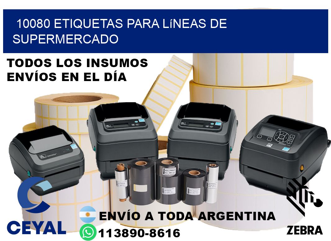 10080 Etiquetas para líneas de supermercado