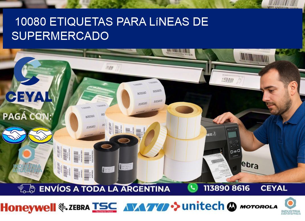 10080 Etiquetas para líneas de supermercado